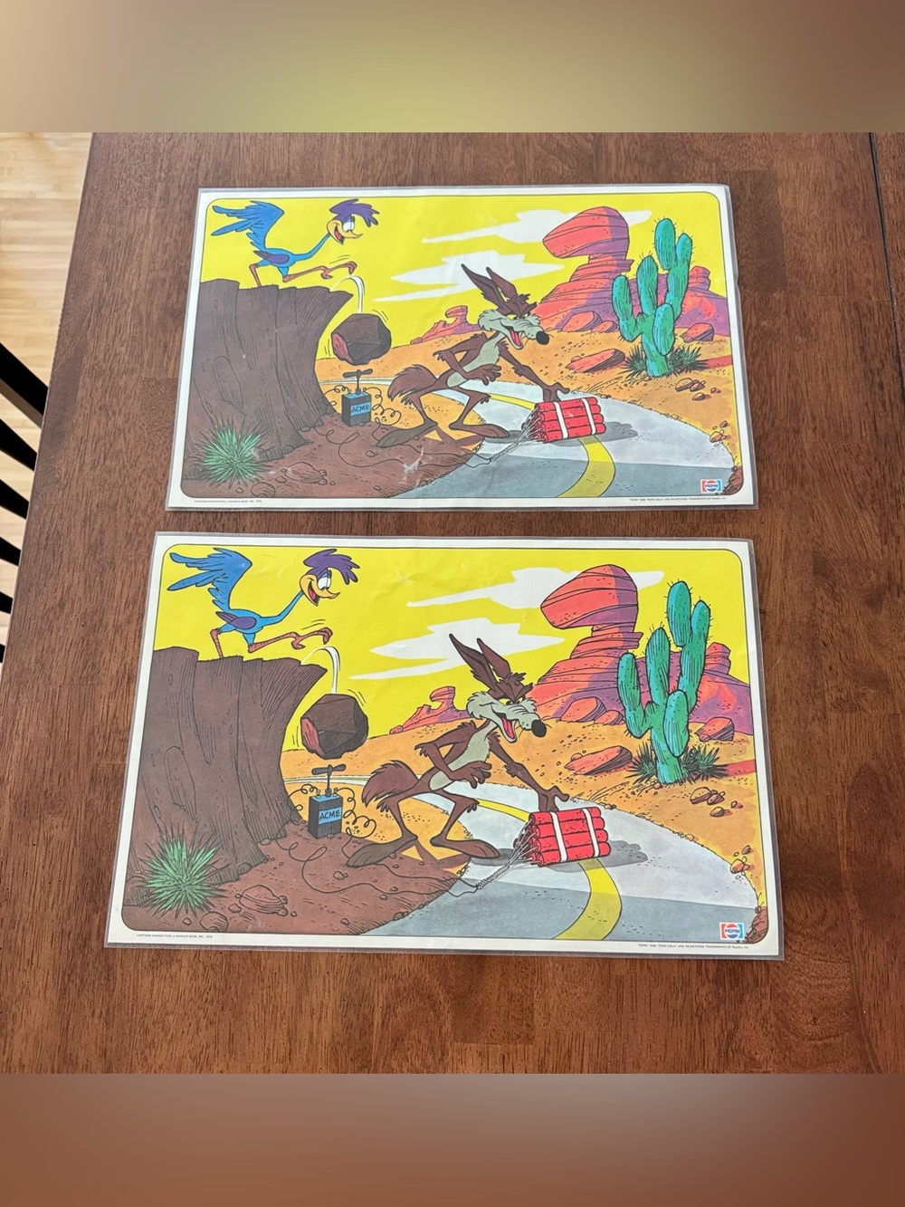 Looney Tunes Wile E. Coyote & Road Runner Placemat Set - Yellow Desert Design